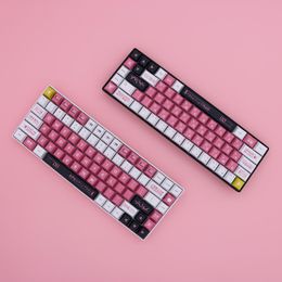 Accessories Eva08 pink keycaps Cherry Profile PBT Sublimation key cap set for GMK redragon keychron skyloong mechanical keyboard