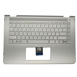 Frames NEW Palmrest cover w/ Backlit Keyboard for HP Pavilion 14BA 14TBA Silver 924115001