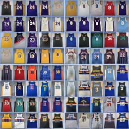 Basketball Stitched Jerseys Jokic Murray Stockton Arroyo Malone Tatum Garnett Green Pierce Russell Allen Bird Erving Petrovic Curry Thompson