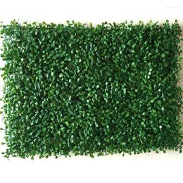Decorative Flowers Artificial Green Grass Square Plastic Lawn Plant Home Wall Decoration Plants For Family Els Living Room Cafe Decor