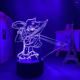 Night Lights Kill La Ryuko Matoi Led Light For Bedroom Decor Nightlight Birthday Gift Anime 3d Lamp