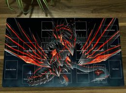 Pads NEW YuGiOh Playmat RedEyes Darkness Dragon CCG TCG Trading Card Game Mat Mouse Pad With Zones + Free Bag Gift