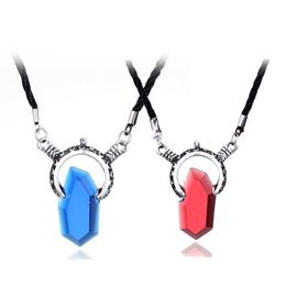 Pendant Necklaces Wholesale Niana Trendy Necklace Cosplay Dmc Devil May Cry 5 Dante Red Gem Gift Pu Leather Resin Drop Delivery Jewe Dh4Oe