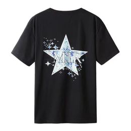 mens t shirt designer t shirt mens tees pure cotton breathable high-end light luxury trend new couple's same clothing