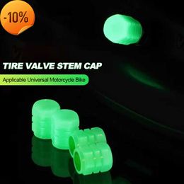 New 4PCS Luminous Tyre Valve Cap Car Motorcycle Bike Wheel Hub Glowing Valve Cover Tyre Decoration Auto Styling Tyre Accessories