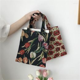 Evening Bags Vintage Women Small Handbags Embroidery Jacquard Ladies Mini Clutch Purse Fashion Female Daily Shopping Tote Wrist Bag