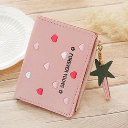 Wallets Women Small Wallet Ladies Mini Tassel Purse Cute Girl Short Zipper Lovely PU Leather Female Hand 2023