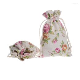 Jewellery Pouches Cotton Filled Gift Boxes Linen Drawstring Bag Party Favour Muslin Pouch Sachet Candy Packaging Bags