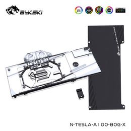 Cooling Bykski GPU Water Block For NVIDIA TESLA A100 80GB Graphics Card VGA Video Cooler With Back Plate G1/4 NTESLAA10080GX