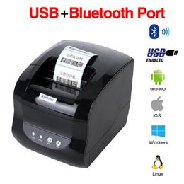 Printers Xprinter Thermal Label Barcode Printer Receipt Label Printer Bar Code QR Code Sticker Machine 20mm80mm Auto Stripping 370B 365B