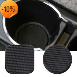 New 2Pcs Carbon Fibre Style Car Anti-Slip Water Cup Holder Mat Bottle Pad Coaster Non-Slip Car Mat Auto Stuff Gadget Car Accessories