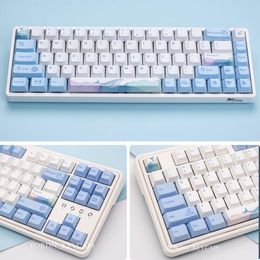 Accessories 127 Key Blue And White Color Matching Keycap Original Height Ssuitable For 108/104/980/100/87/84/68/61 Mechanical Keyboard