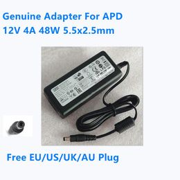 Chargers Genuine AC Adapter For APD 12V 4A 48W 5.5x2.5mm DA48T12 DA48Q12 LED Monitor Power Supply Charger