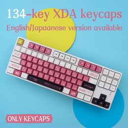 Accessories 134Key PBT Keycap EVA8 Japanese Personalised DYESublimation Keycaps For XDA Profile cherry MX Switch Mechanical keyboard