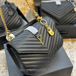 Designer Bag Women Handbags Shoulder Bags LOU Black Caviar Tote Bag Calfskin Classic Diagonal Stripes Quilted Chains Double Flap Medium Postman Cross Body