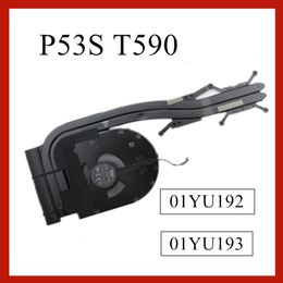Pads Applicable to laptop Lenovo Thinkpad P53s T590 SWG CPU Cooling Fan Heatsink Assembly Radiator Cooler Thermal 01YU192 01YU193