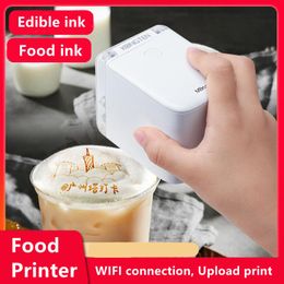 Printers Coffee bread handheld Inkjet Printer Handheld Edible Food Printer in Biscuit Bread Cake Coffee Mold Latte Baking Mold Printer