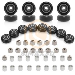 Scanning SIMAX3D 48PCS 3D Printer POM Pulley Set with Rubber Bearings Eccentric Spacers Circular Posts for Creativity Anycubic Anet Serie