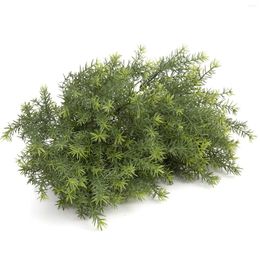 Decorative Flowers Artificial Rosemary Stems Fake Greenery Plants Bushes Shrubs Green Plastic Grass For Home Indoor Outdoor Garden