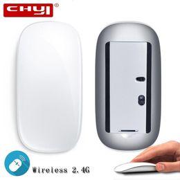 Mice CHYI Wireless Magic Mouse Sem Fio Touch Scroll Slim Optical USB Computer Mice Ultra Thin Mouse For Mac Apple Laptop Notebook