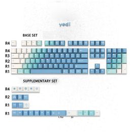 Accessories OEM Profile Snow Monster Keycap GMK Gradient Blue Full 120 Personality PBT Keycap For Mechanical MX Keyboard Outline Keycap