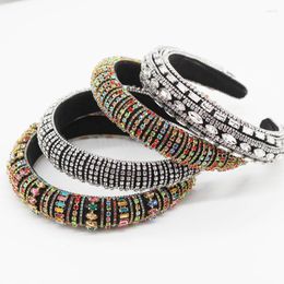 Hair Clips Baroque Exquisite Luxury Fashion Temperament Colored Rhinestone Headband Girl Prom Travel Catwalk Accessories 755