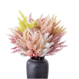 Decorative Flowers Wreaths Artificial Astilbe Chinesis Lifelike Faux Plants For Wedding Bouquets Outside Hanging Planter Farmhouse Dh7Xf