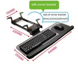 Pads LK06AD Ergonomic Sliding Tilting XL Size Wrist Rest Keyboard Holder with Two Mouse Pads for Computer Desk Keyboard Tray Stand