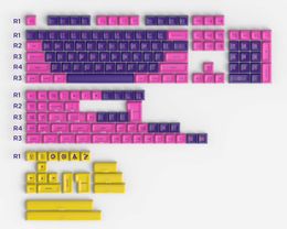 Accessories 170 Key Retro Wave Aifei Keycaps Blue Twocolor Moulding SA Profile Mechanical Keyboard Adapts To 64/84/960 and other Layouts