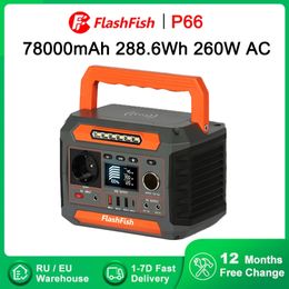 230V 260W Solar Generator Portable Emergency power supply 288.6WH Power Station Battery for Home Outdoor Camping Drone EU Socket