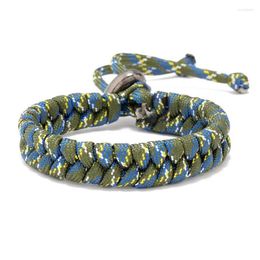 Beaded Strand Men Bracelets Adjustable Survival Paracord Rope Wrap Bangles Cam Hiking Outdoor Accessories Bracelet Gift Drop Deliver Dhe9B