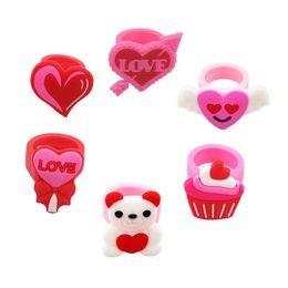Cluster Rings 6 Styles Cartoon Creative Love Bear Children Ring Baby Fashion Valentines Day Gifts Drop Delivery Jewellery Dhats