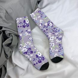 Men's Socks Retro Floral Flower Sports Polyester Crew For Unisex Non-slip