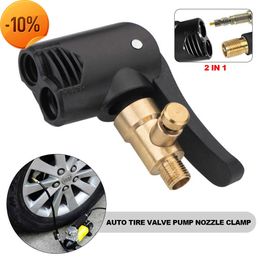 New Brass Portable Inflatable Pump Car Tyre Air Chuck Inflator Pump Valve Connector Clip-on Adapter Car Tyre Wheel Valve