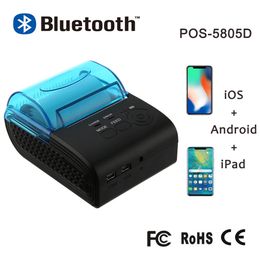 Printers Portable Mini Bluetooth Thermal Receipt Printer Ticker Printer For Mobile Phone Android iOS Windows 58mm