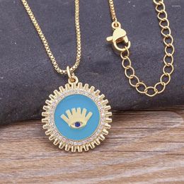 Chains AIBEF Trend Coin Gear Pendant Necklace For Women Punk Copper Chain Choker Necklaces Jewellery Colgantes