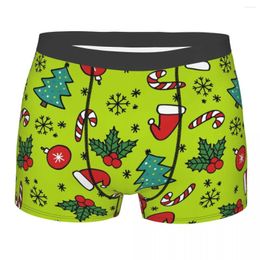 Underpants Cool Christmas Snowflake Boxers Shorts Male Breathbale Trees And Stars Briefs Underwear