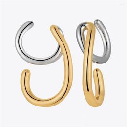 Clip-On Screw Back Backs Earrings Enfashion Original Design Irregar Line Ear Cuff Gold Colour For Women Pendientes Mujer Fashion Je Dhskd