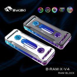 Cooling Bykski BRAMXV4 RGB RAM Water Block Support Dual Channel Memory Cooler RAM Heatsinks Radiator Copper