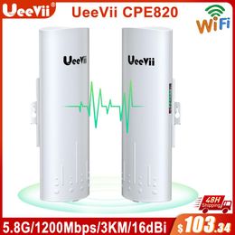 Routers UeeVii CPE820 5.8G Wifi Repeater 1200bps Wireless Outdoor Bridge Router Point to Point Signal Amplifier Increases Wifi Range 3KM