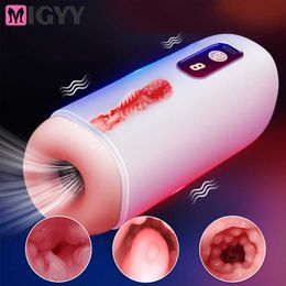 Lifelike Male Masturbator Vagina Vibrator Aircraft Cup Sex Machine Pocket Pusssy Pronunciation Adult For Man Toy