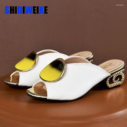 Slippers Fashion Exposed Toe High Heels Sandals Women Shoes Ladies Footwear Comfortable Sexy Wedding Shoe Female Summer