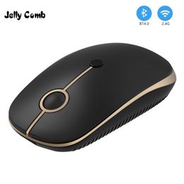 Mice Jelly Comb 2.4G USB Wireless Mouse for Computer Bluetoothcompati Mouse for iPad Laptop 2400 DPI Gaming Mouse Silent Mice