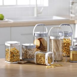 Storage Bottles 1Pcs Glass Sealed Jar Kitchen Organisation Food Containers Dried Fruit Tea Leaf Dry Cargo Multigrain Tank Bottle