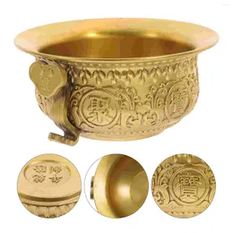 Bowls 1PC Temple Offering Home Household Use Desktop Golden Decoration