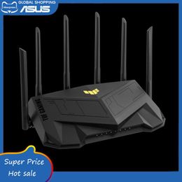 Routers Asus TUF Gaming AX5400 Dual Band WiFi 6 Gaming Router Mobile Game Mode WAN Aggregation RGB Light VPN Fusion AiMesh Compatible