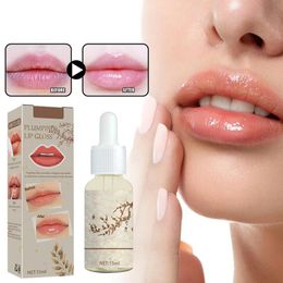 Lip Gloss Plumping Oil Extract tonisiert die Lippen mit botanischen Ölen und verhindert ein Peeling. Toning Serum Makeup Lip Gloss Lip