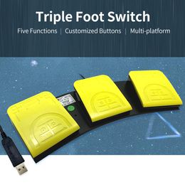 Gadgets USB Signal Foot Switch Control One Key Customized for Shortcut Keys Mouse Keyboard Gamepad Character String Multimedia