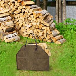 Storage Bags Canvas Log Carrier Tote Heavy Duty Fire Wood Bag Firewood Holder Large Portable Organizer Fireplace Stove