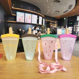 Plastic Water Bottles cute Fruit Cup Transparent See Through Translucent PVC Plastic Alcohol Purse Drink Purse Girl Crossbody Bag